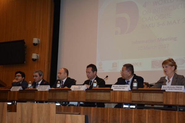 UNESCO-da Dördüncü Ümumdünya Mədəniyyətlərarası Dialoq Forumu ilə bağlı informasiya görüşü keçirilib